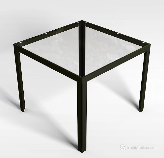 Sturdy Black Metal Frame Storage Locker With Transparent Glass Door Design 3d model 