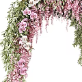 Beautiful Floral Arch Decorated With Pink And White Flowers And Green Foliage For Wedding