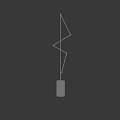 Modern Minimalist Floor Lamp With Metal Geometric Stand And Black Marble Base Design