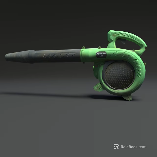Green Leaf Blower With Ergonomic Handle And Powerful Fan Structure 3d model
