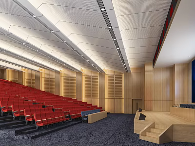 Modern lecture hall conference room 3d model