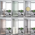 Modern Glass Room Dividers With Various Designs In Living Room Interior