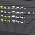 Modern Hook Retail Store Display Hook Iron Frame Metal Frame 3d model