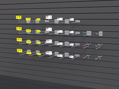 Modern Hook Retail Store Display Hook Iron Frame Metal Frame 3d model