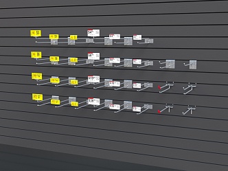 Modern Hook Retail Store Display Hook Iron Frame Metal Frame 3d model