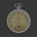 Vintage Pocket Watch With Metal Case Analog Dial And Small Subdial