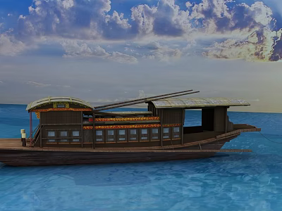 Chinese boat 3d model Chinese boat 3d model