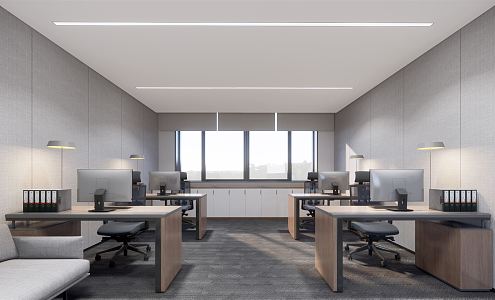 Modern public office area 3d model