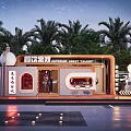 Modern Container Cafe 3d model
