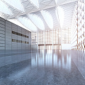 Modern Hall Atmospheric Architectural Space 3d model