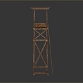 Tower defense sentry tower tower air defense watchtower observatory observatory observatory tower loft 3d model