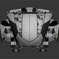 Space Exploration Lander Craft With Solar Panel Design And Mechanical Structure