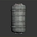 Heavy Duty Metal Barrel with Reinforced Metal Hoops and Solid Base Stand
