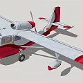 Red And White Passenger Aircraft With Twin Floats And Streamlined Wing Structure