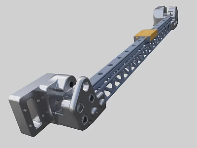 Heavy Duty Industrial Equipment With Metal Frame Connection Holes And Sliding Component 3d model