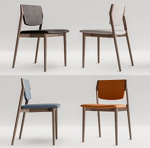 Nordic Dining Chair Single Chair Dining Chair 3d model