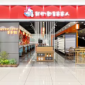 New Chinese String Restaurant Hot Pot Restaurant 3d model