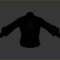 Grey Long Sleeve Shirt With Loose Cuffs Collared Neck And Decorative Lace Up Front