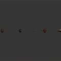 Arrow Weapons With Wooden Shafts And Various Shaped Metal Arrowheads On Reflective Black Background