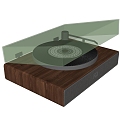 Acoustic phonograph ornaments record player 3d model