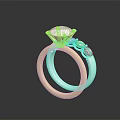 Two Tone Gold Silver Ring With Large Main Diamond And Small Side Stones