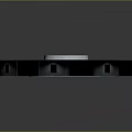 Circular Dark Colored Structure With White Central Top And Base Windows Design