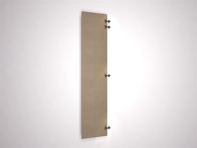 Modern Wardrobe Door Wardrobe Flat Door Hardware 3d model