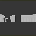3D Scene Components Model With Multiple Building Structures And Various Roof Designs