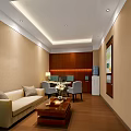 Modern Bank Lobby Interior Design With Seating Service Counter Digital Screens And Green Plants