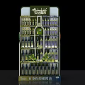 Multi tiered Illuminated Retail Display Shelf with Neatly Arranged Olive Oil Bottles