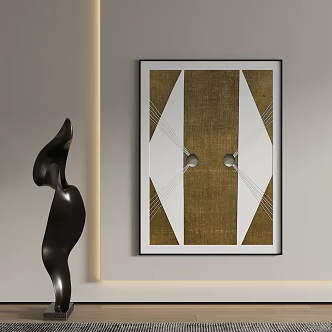 modern decorative painting 3d model