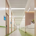 Hospital Outpatient Clinic Modern Corridor With Triage Desk