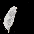 Taiwan Island Satellite Map Showing Terrain Roads And Urban Areas