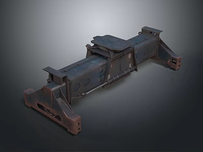 Futuristic Sci Fi Mechanical Device With Metallic Structure And Advanced Technology 3d model