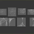 Minimal Modern Abstract Geometric Shapes With White Lines And Reflection On Gray Background