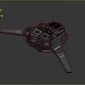 Futuristic Spacecraft Design With Advanced Aerodynamic Structure And Blue Thrusters For Interstellar Travel
