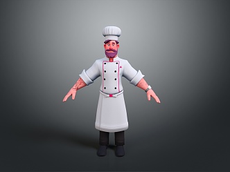 Man Chef Male Handsome Male Young Junior Male Character Boy 3d model