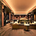 Luxurious Modern Hotel Lobby With Comfortable Sofas Coffee Tables And Elegant Lighting