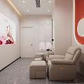Luxury Modern Beauty Salon Interior With Styling Stations Comfortable Seating And Decorative Elements 3d model