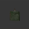 Durable Green Metal Toolbox For Hardware Tools With Brown Handle And Latches 3d model