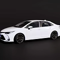 White Sporty Sedan With Sleek Modern Exterior Design And Black Alloy Wheels