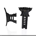 Black Mechanical Equipment Parts With Support Structures And Ladder Design