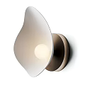 Modern Curved Glass Shade Wall Lamp With Unique Design And Soft Warm Light