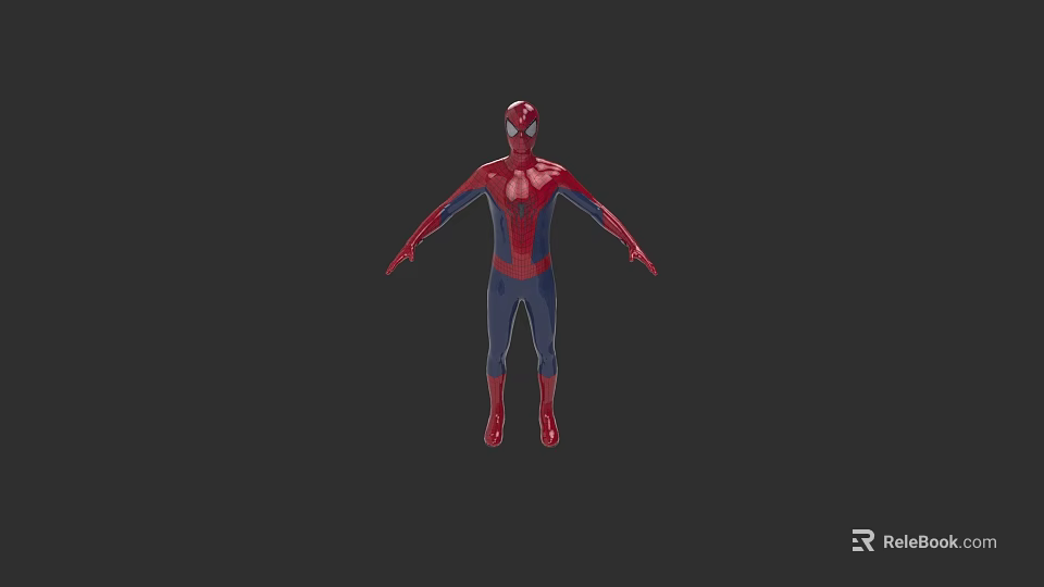 Spider Man Game Movie Character With Red And Blue Classic Suit Design 3d model 