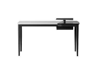 Sleek Modern Black Desk With Storage Drawer And Smooth Surface Design 3d model
