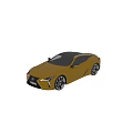 Yellow Lexus Sports Car Sleek Exterior Design With Front And Rear Views