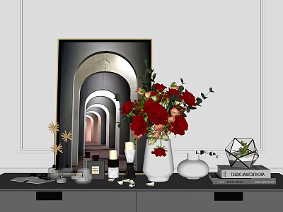 Modern ornaments combination floral 3d model