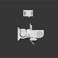 Professional White Medical Device With Blue Accents And Functional Components Design