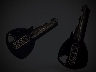 Retro Key 3d model