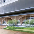 modern architecture forest architecture landscape demonstration area landscape 3d model